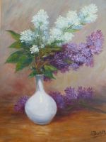 Lilas- Vase blanc