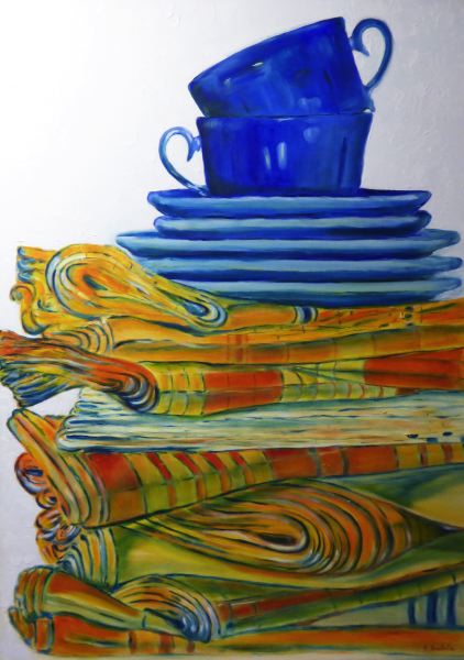 Tasses bleues