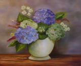 Hortensias - Pot blanc